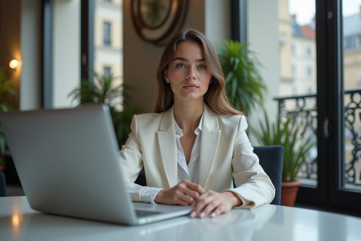Jeune femme française lors d